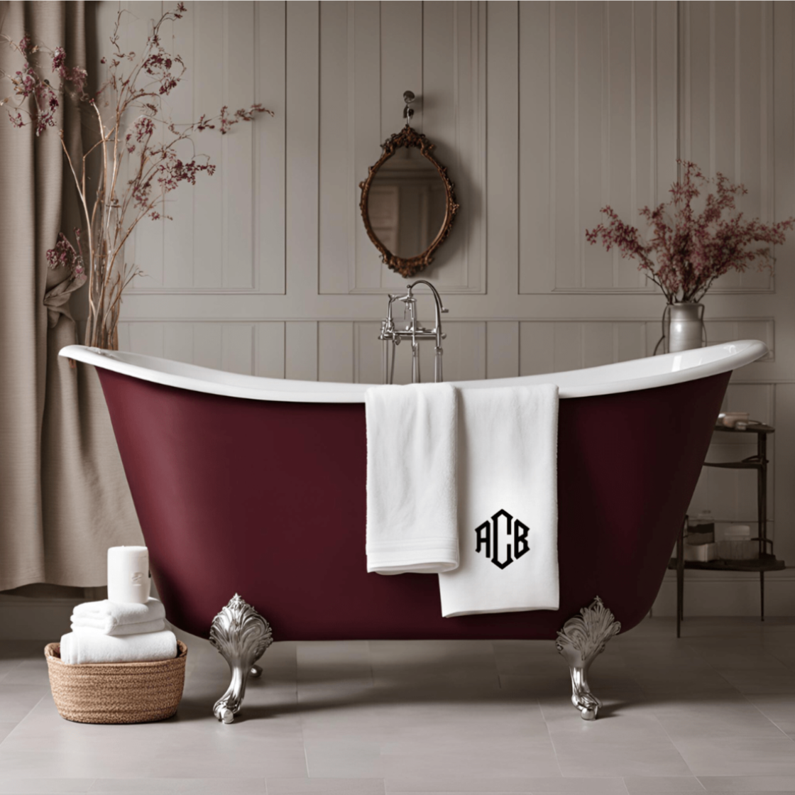 Luxury Bath Towel - BTØ1 Monogram Bath Towel