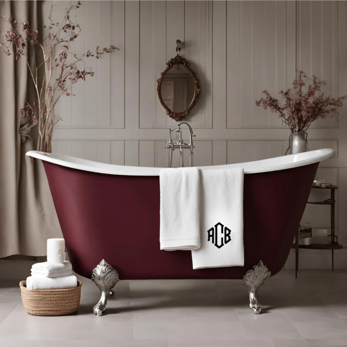 Luxury Bath Towel - BTØ1 Monogram Bath Towel