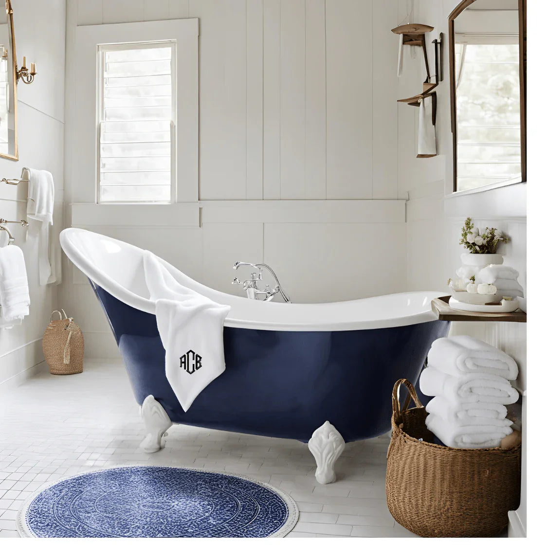 Luxury Bath Towel - BTØ1 Monogram Bath Towel