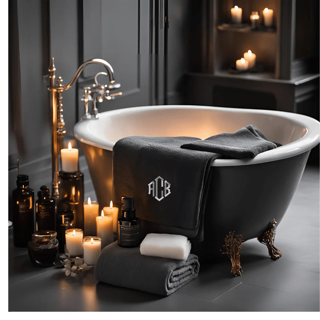 BTØ5- GREY BESPOKE LUXURY BATH TOWEL