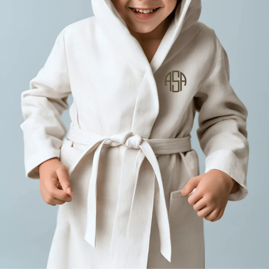 Delightful Dreamer - OATMEAL MONOGRAMMED CHILDREN ROBE