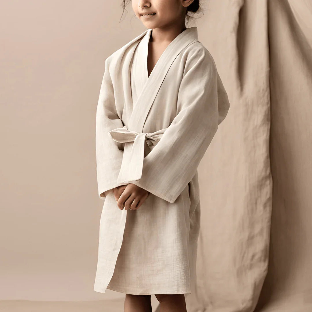 Delightful Dreamer - OATMEAL MONOGRAMMED CHILDREN ROBE