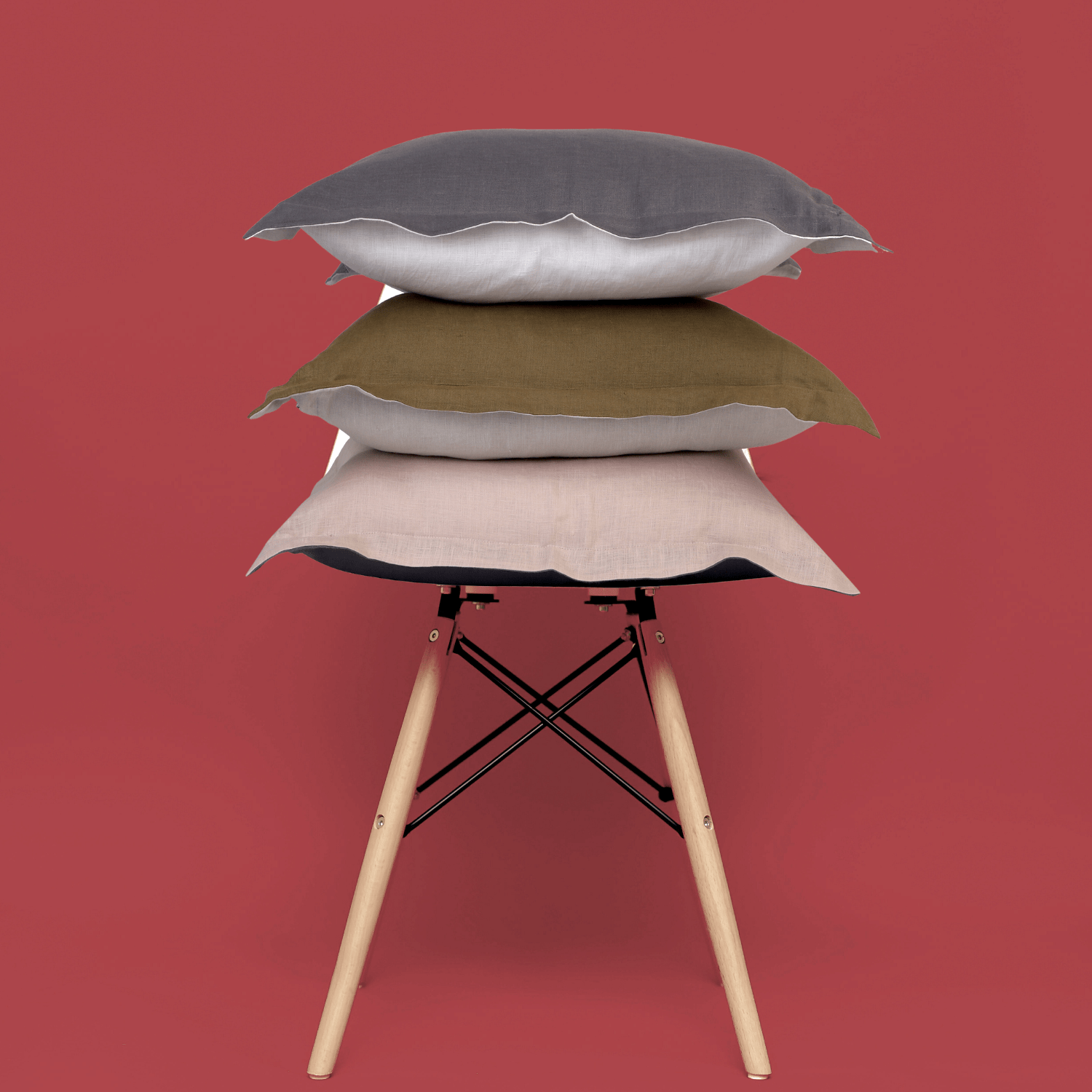 K Ø5 - Lavender + Terracotta Linen Cushion Cover