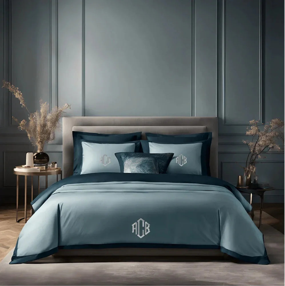 STARLIGHT Ø2 - 1000TC BEDDING BUNDLE SET WITH INK BORDER
