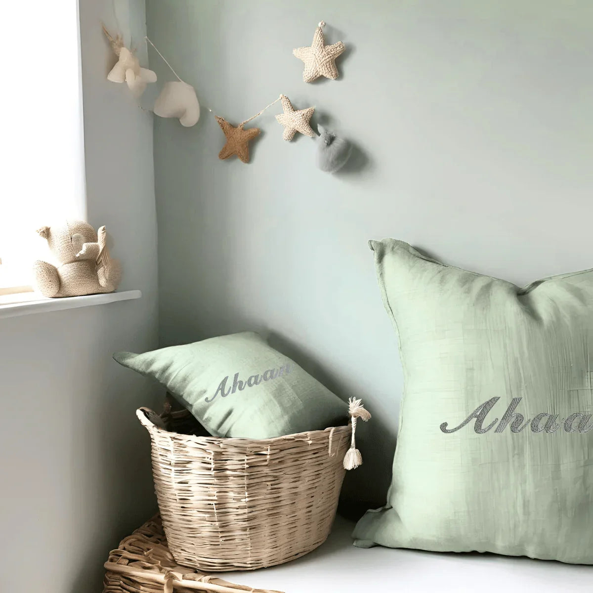 CUSHY TALE Ø4 - Seamist Personalized Playroom Pillows