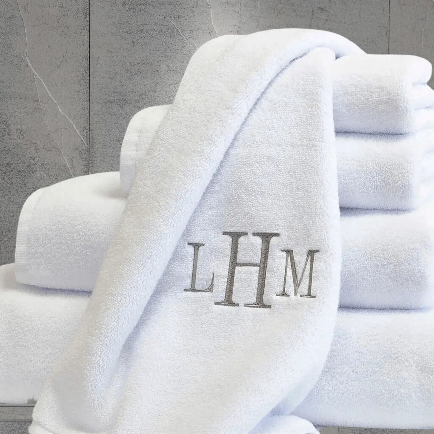 organic cotton hand towels set of 2 with monogram embroidery white luxury towels