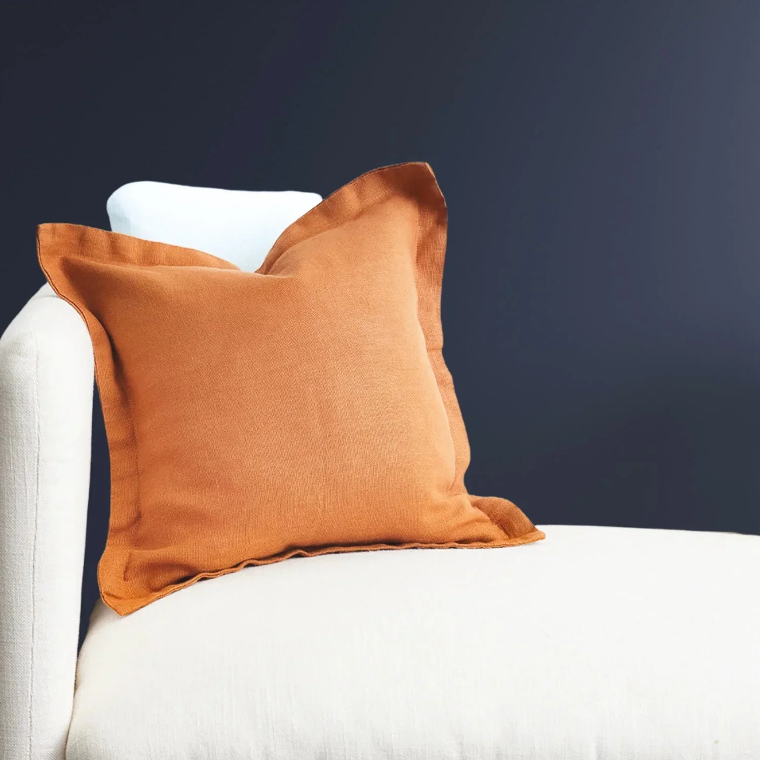 K Ø3 - Terracotta + Oatmeal Linen Cushion Cover
