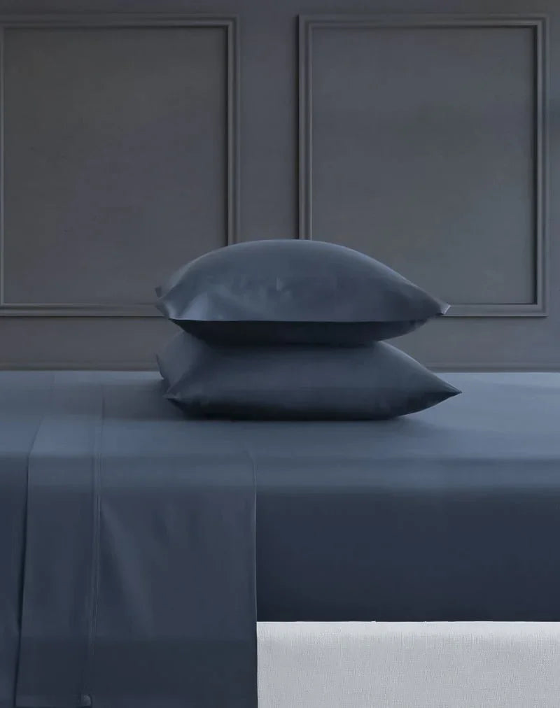 Blue duvet cover 500TC sateen pure Supima cotton duvet cove