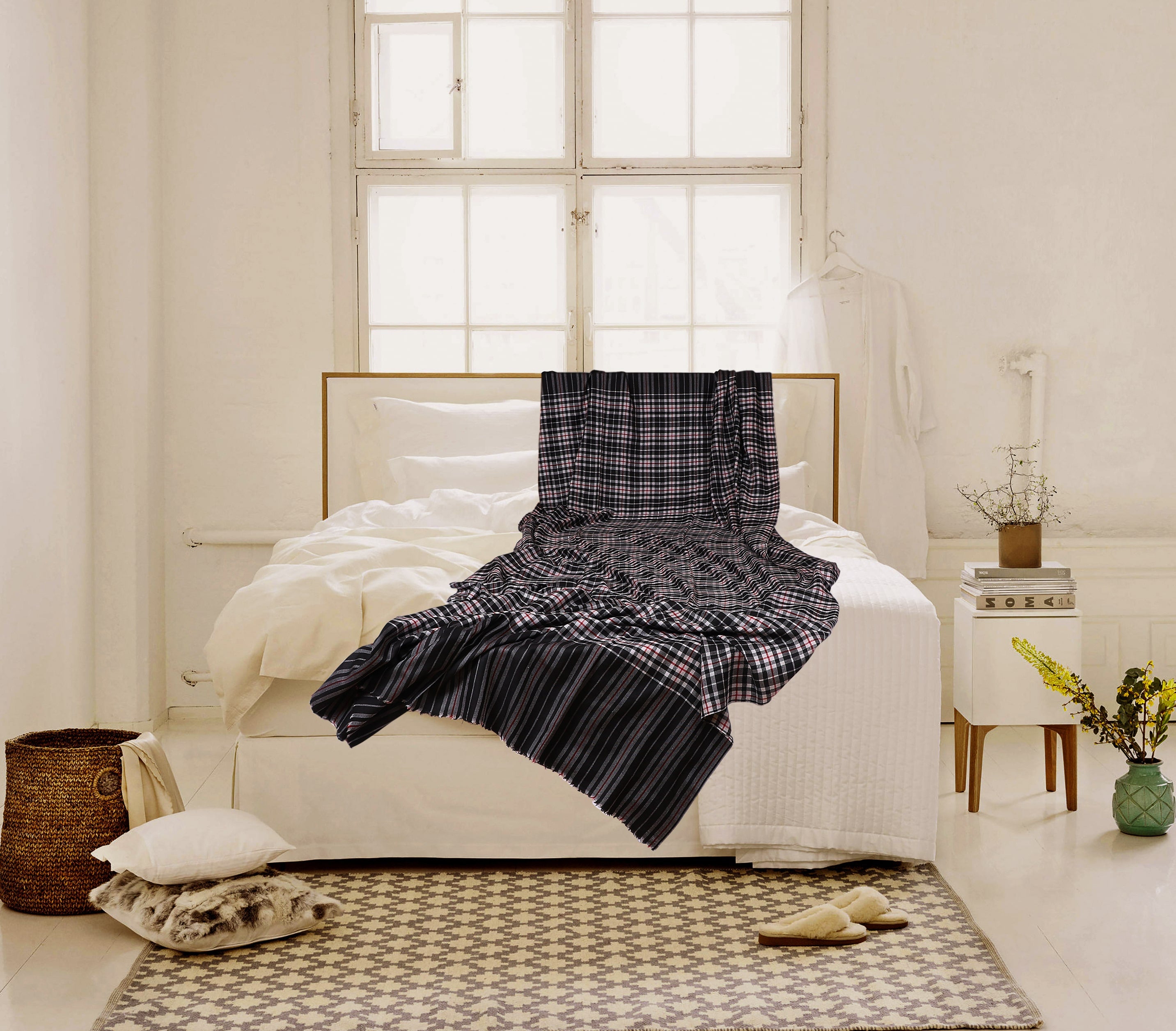 EDIT Ø2 - 100% PURE CASHMERE CHECK THROW