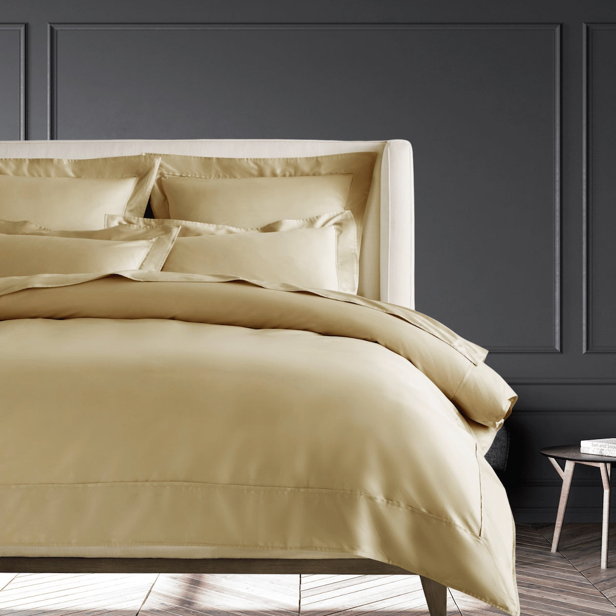 CHÂTEAUX VIII - 1000 TC Beige DUVET COVER WITH SHAMS