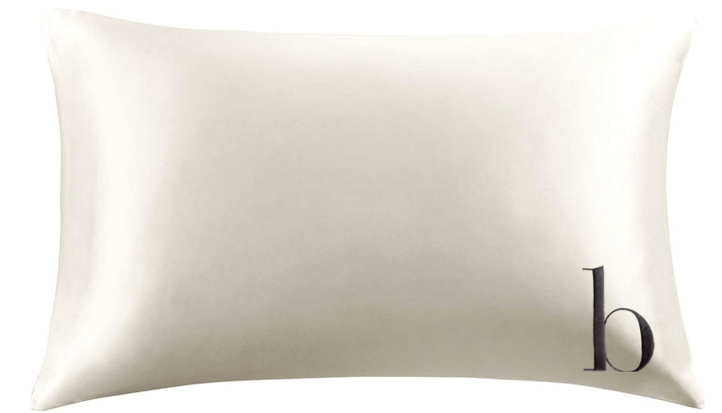 MONOGRAM SILK PILLOWCASE -  CREAM