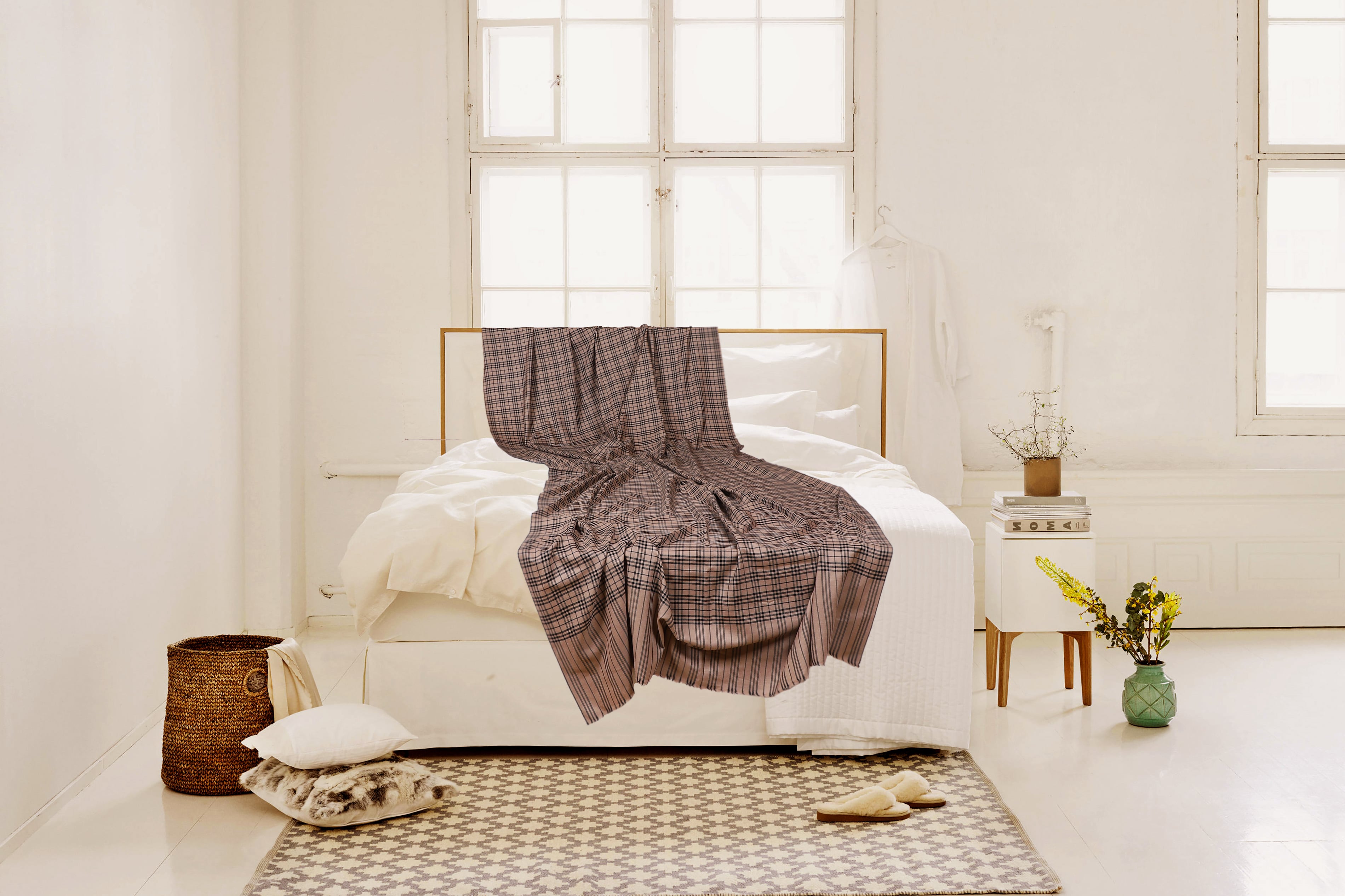 EDIT Ø10 - 100% TAFTA PASHMINA PLAID THROW