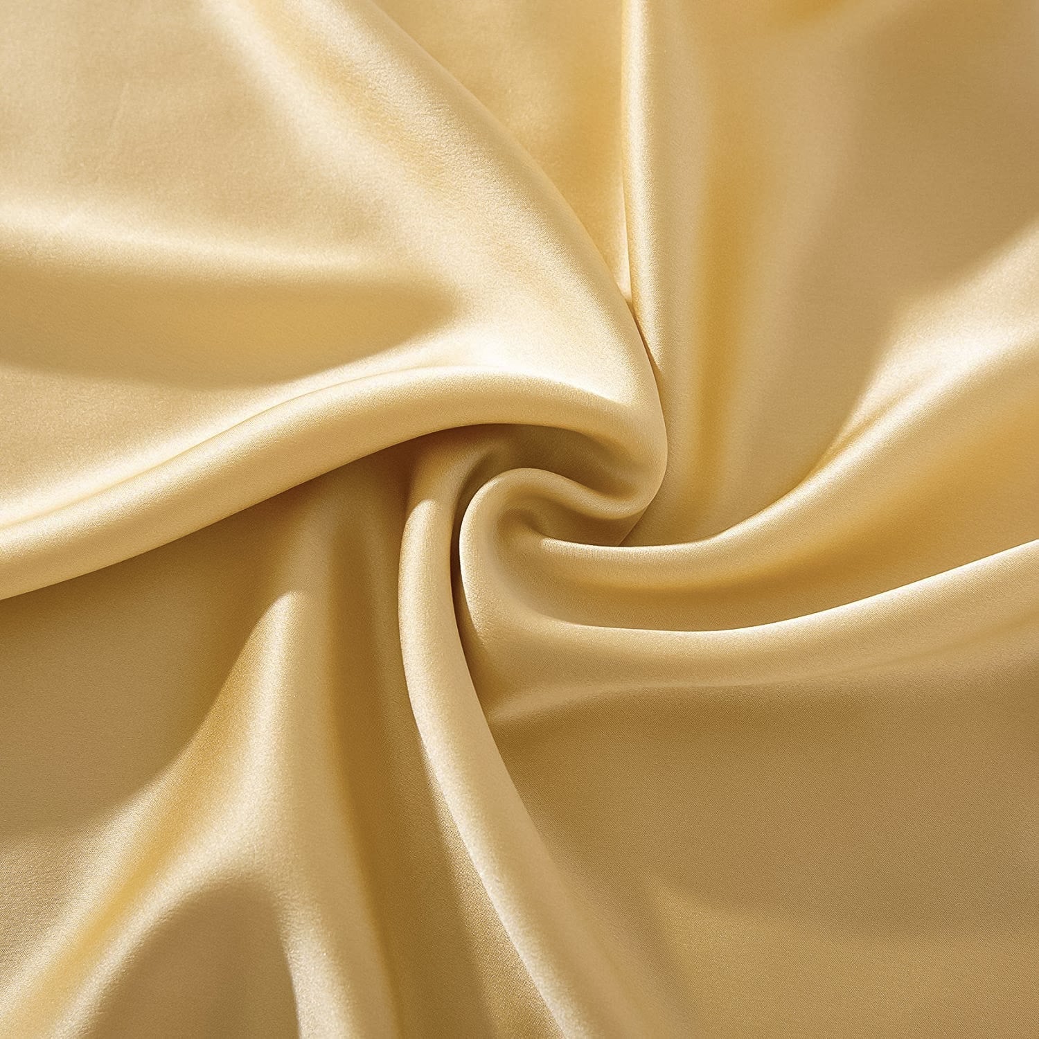 MONOGRAM SILK PILLOWCASE - GOLD
