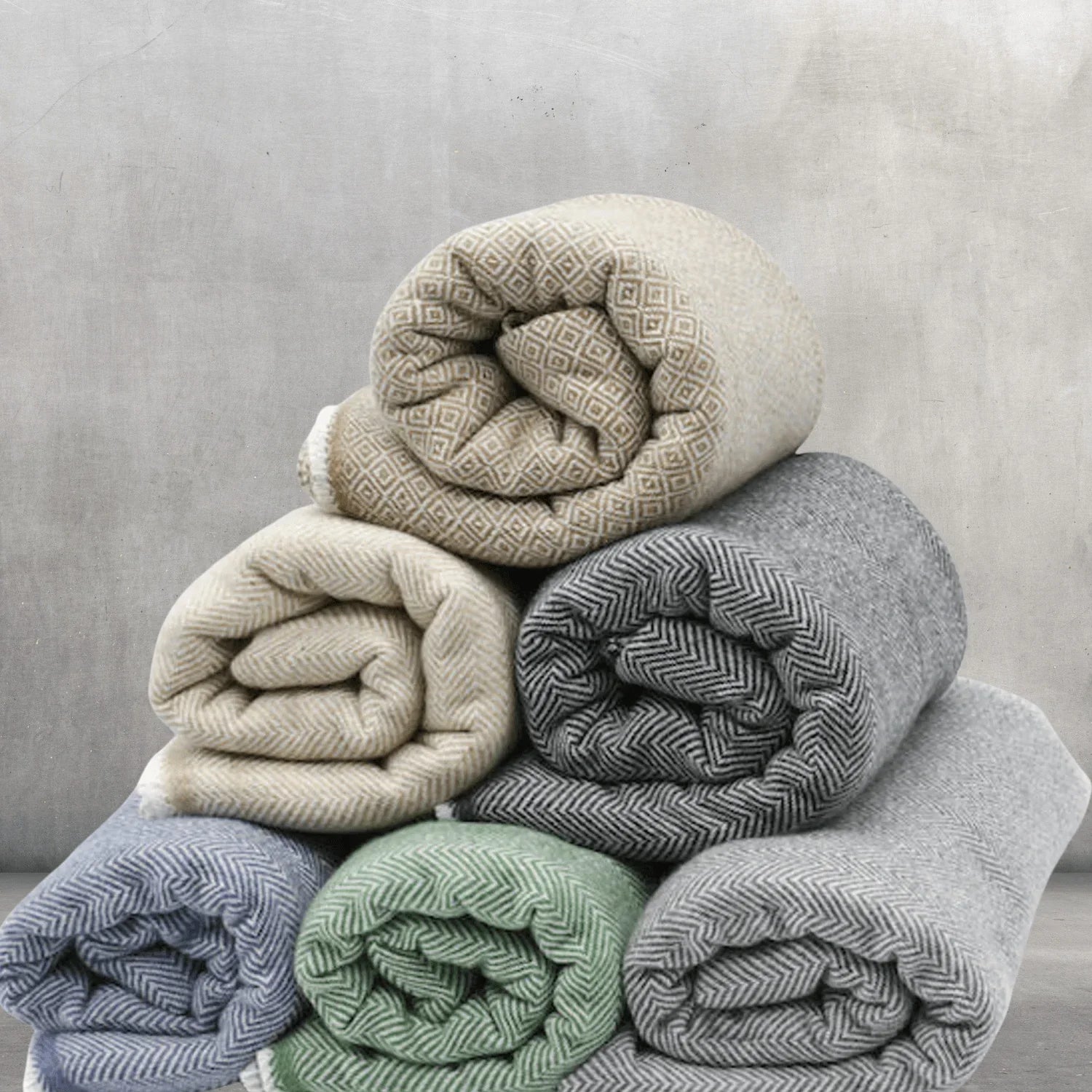 EDIT Ø2W - Pashmina Wool Throw Blend Herringbone COLOUR Series