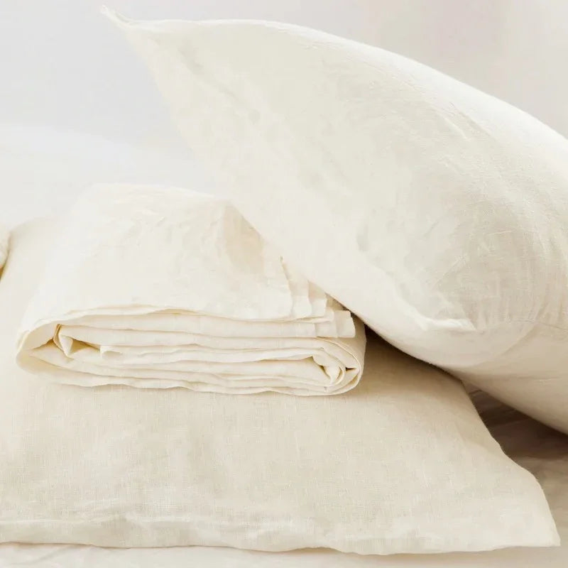 CREAM IVORY LINEN DUVET COVER