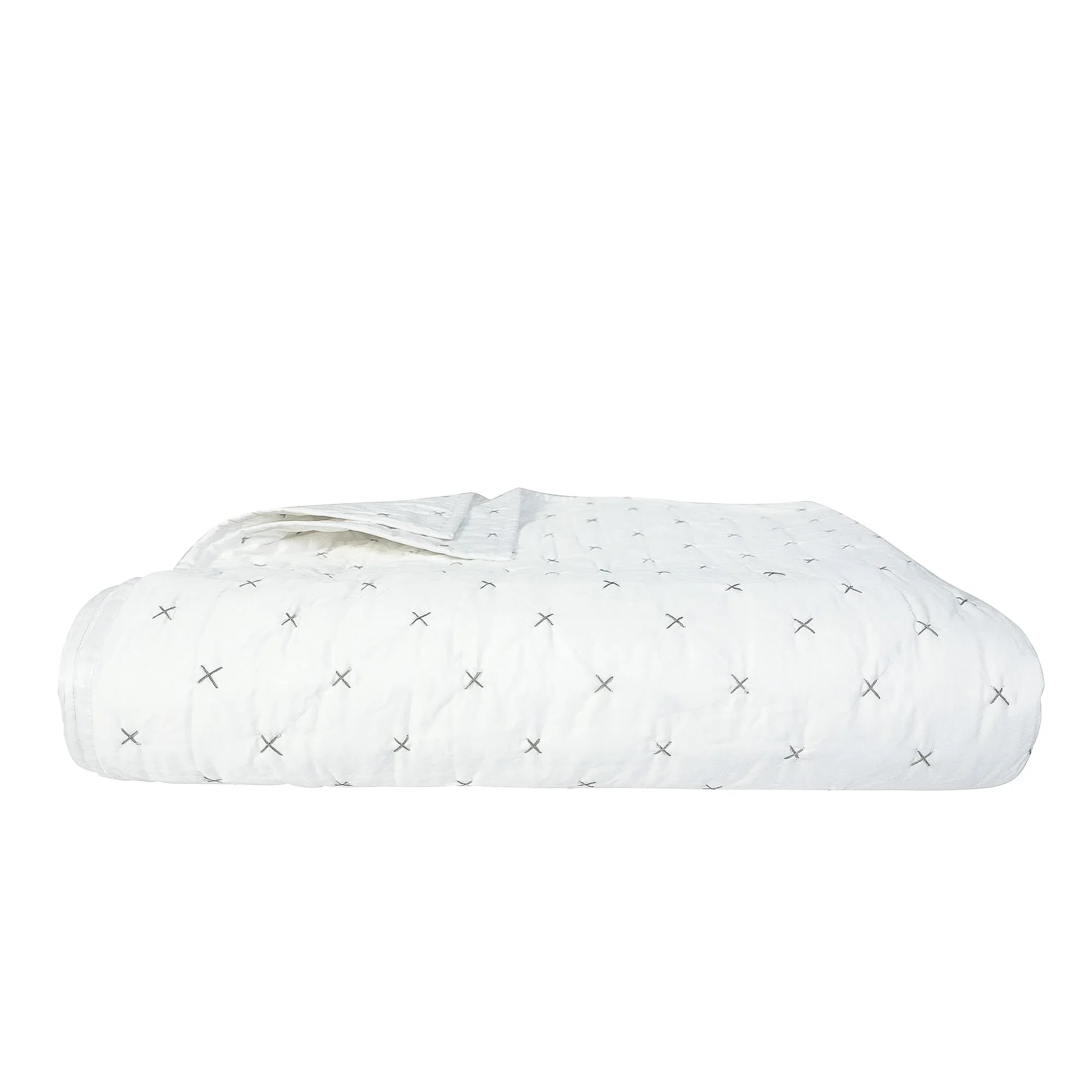 STITCH खW - KANTHA BEDSPREAD + TWO QUILTED SHAMS