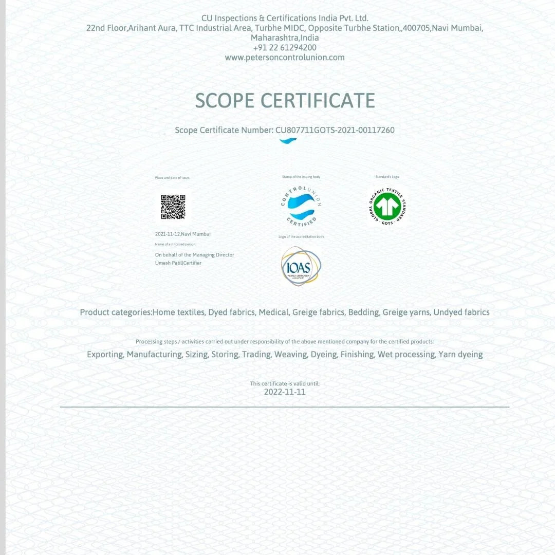 Certified Organic Cotton crib sheets online India