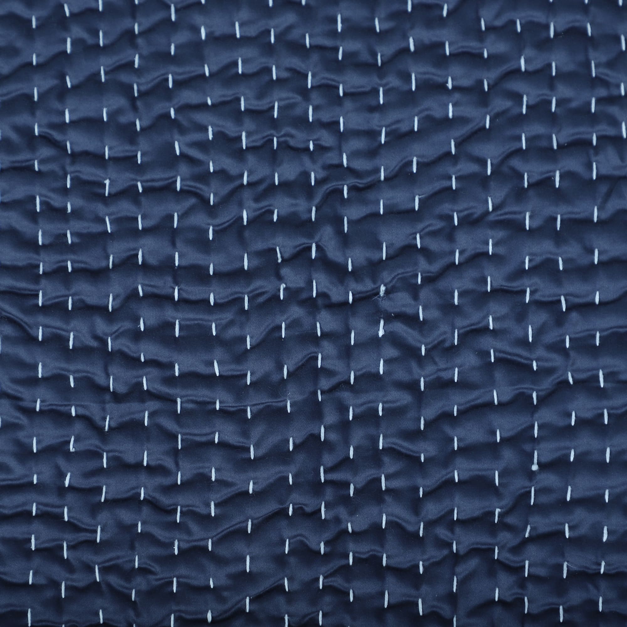 Kantha stitch Blue bedspread