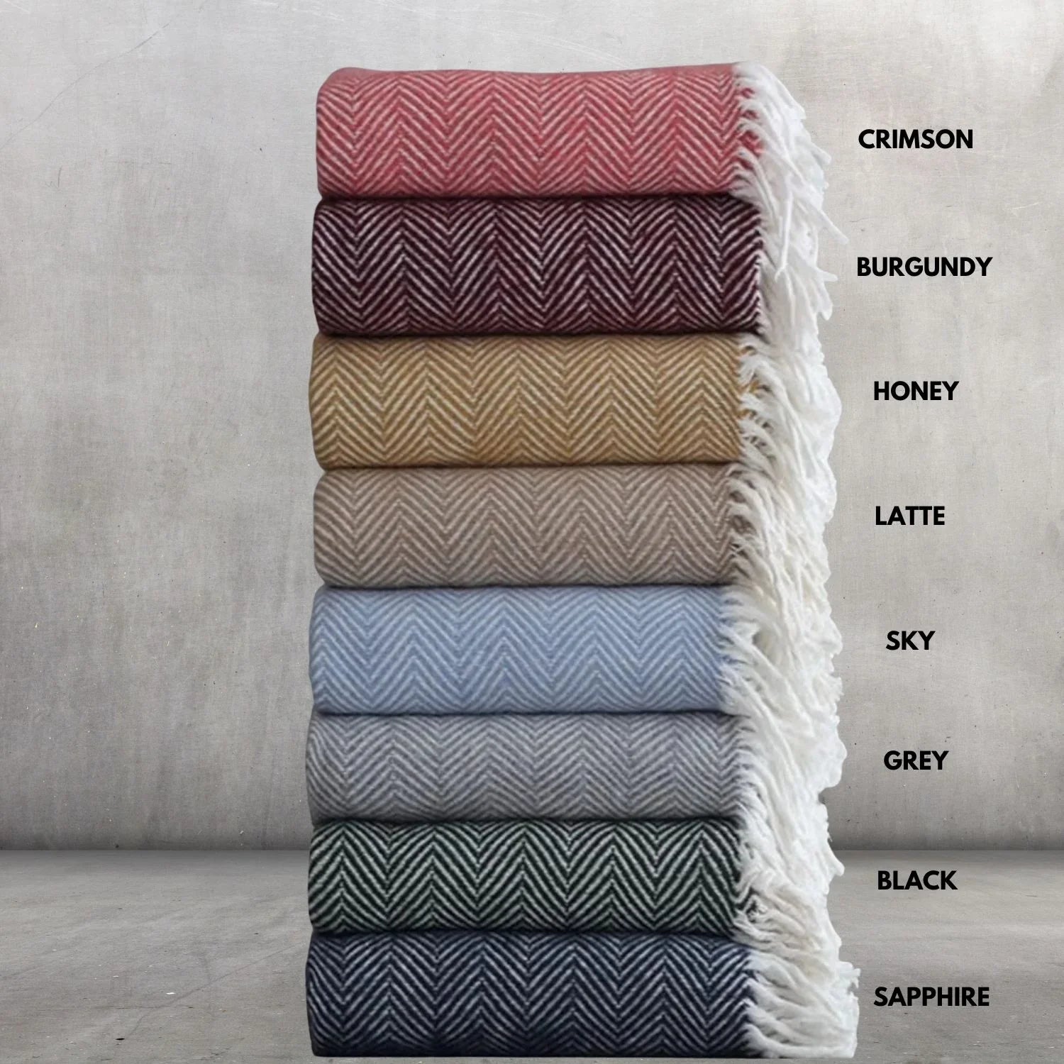 EDIT Ø2W - Pashmina Wool Throw Blend Herringbone COLOUR Series