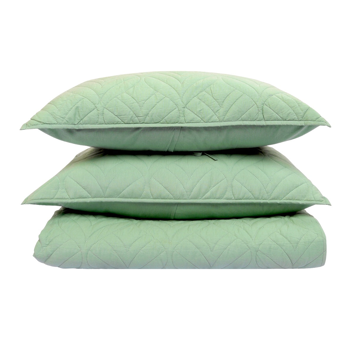 THE GLOBALIST - SEA MIST QUILT WITH 2 SHAMS