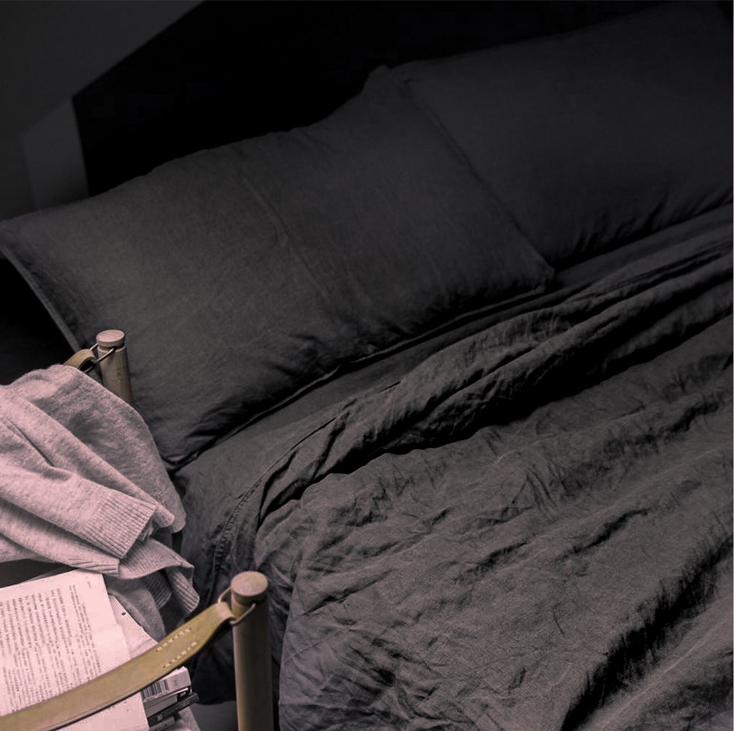 Dark grey bed sheets India