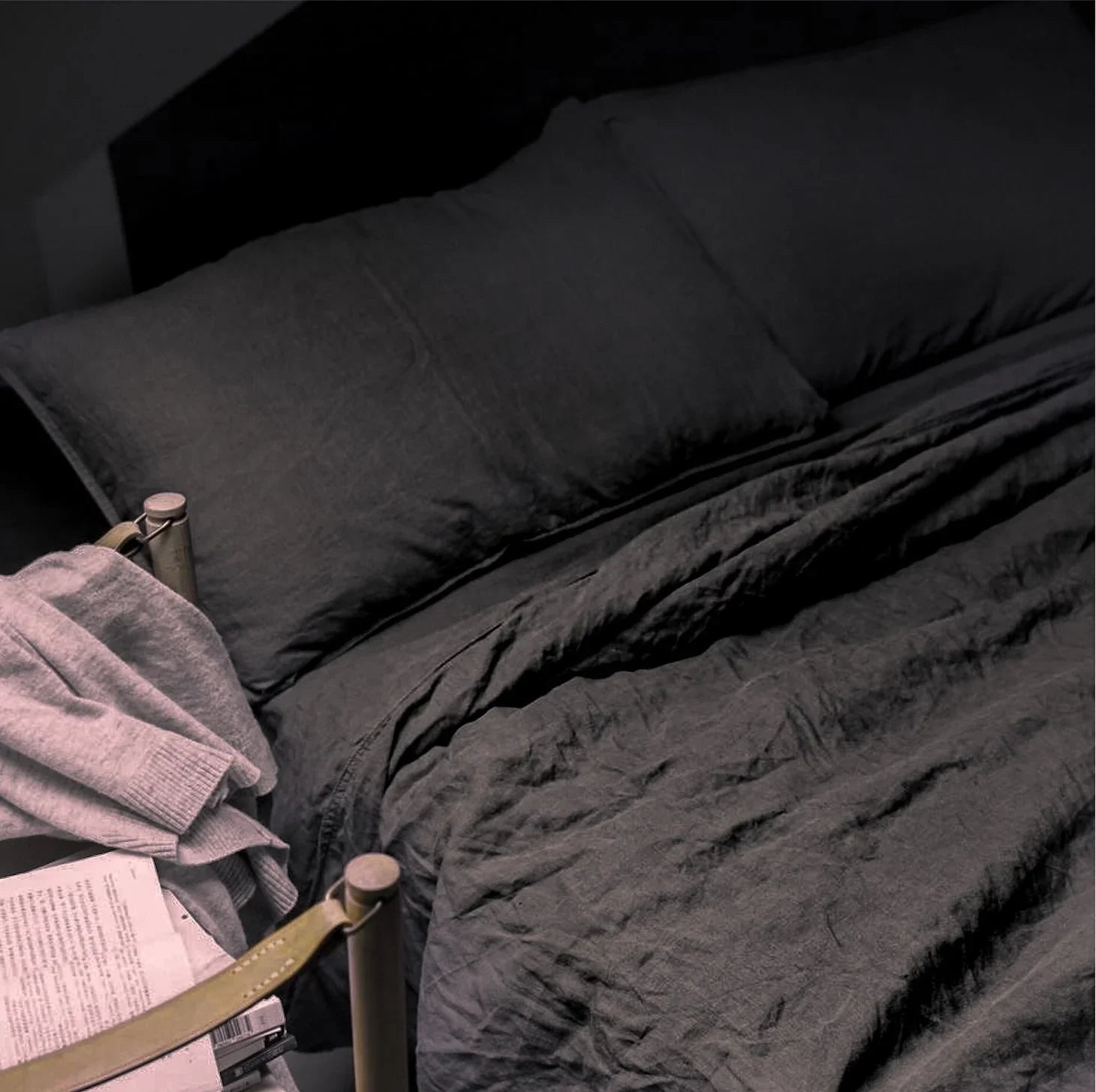Dark grey bed sheets India