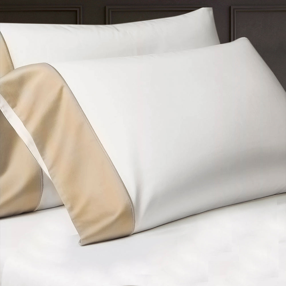 1000 TC BEIGE ITALIAN BORDER SHEET SET