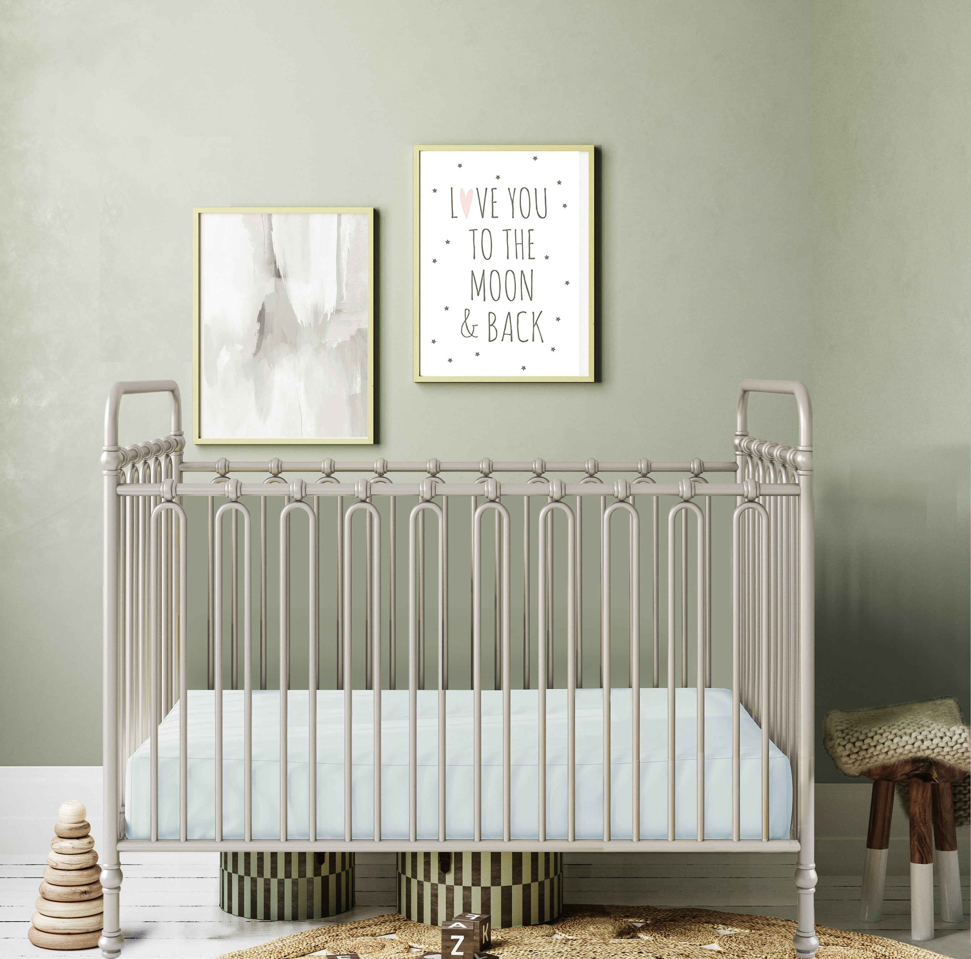 CRIB TALES CHAPTER 2 - SKY BLUE COT SHEET WITH MONOGRAM