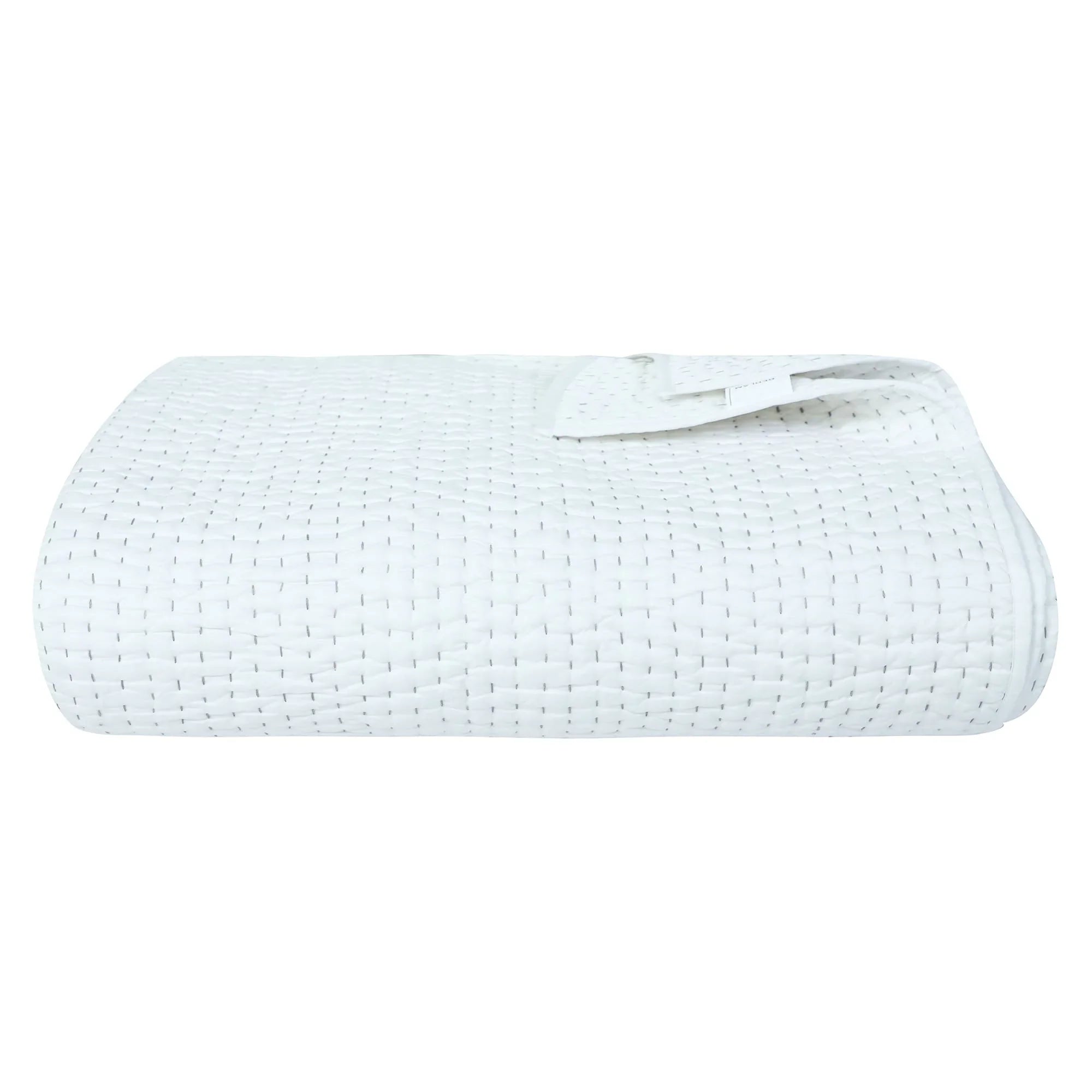 STITCH कW - KANTHA EMBROIDERY BEDCOVER With 2 SHAMS