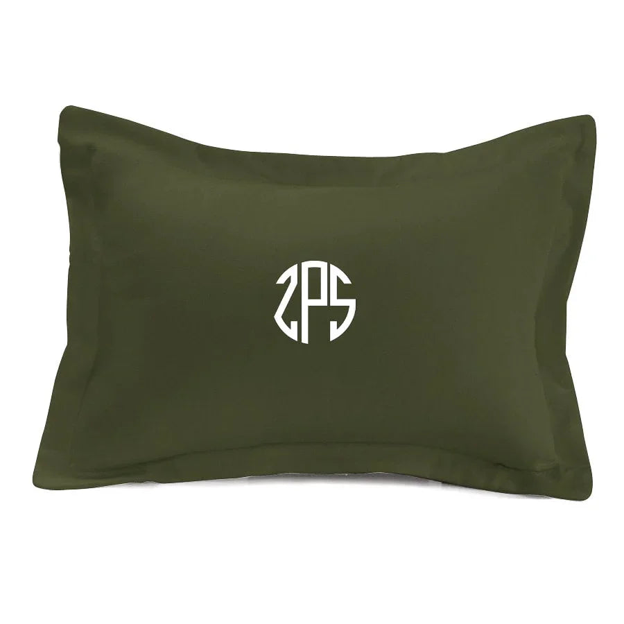 STORY 3- OLIVE SINGLE BED SHEET With Monogram Pillow