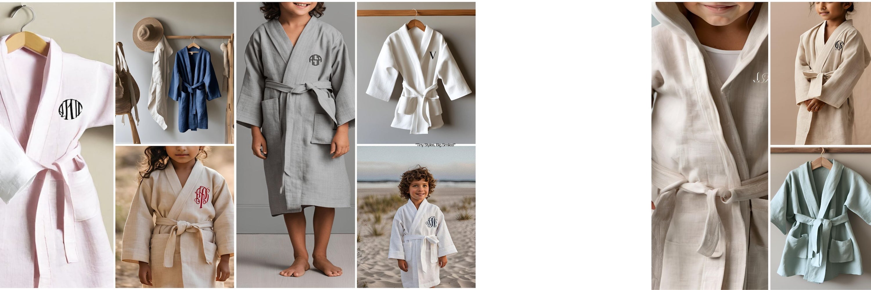 Kids robes, monogrammed personalised kids bathrobes for children