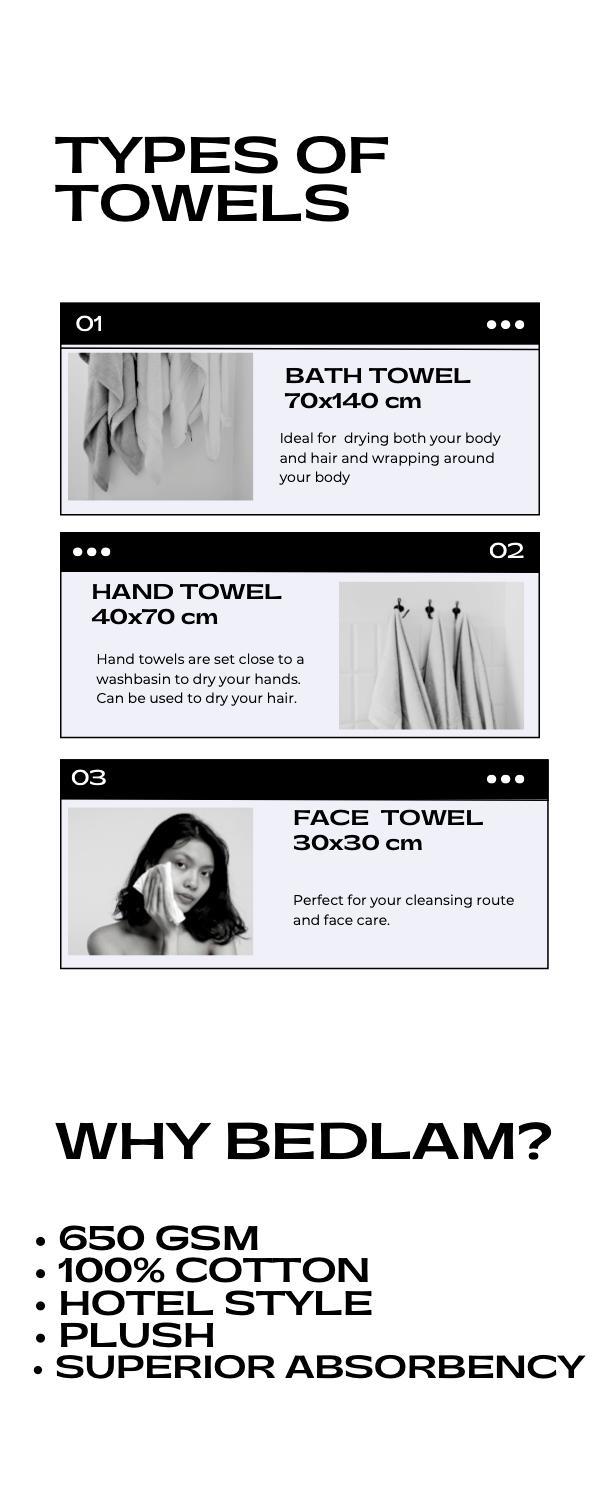 Luxury face towels