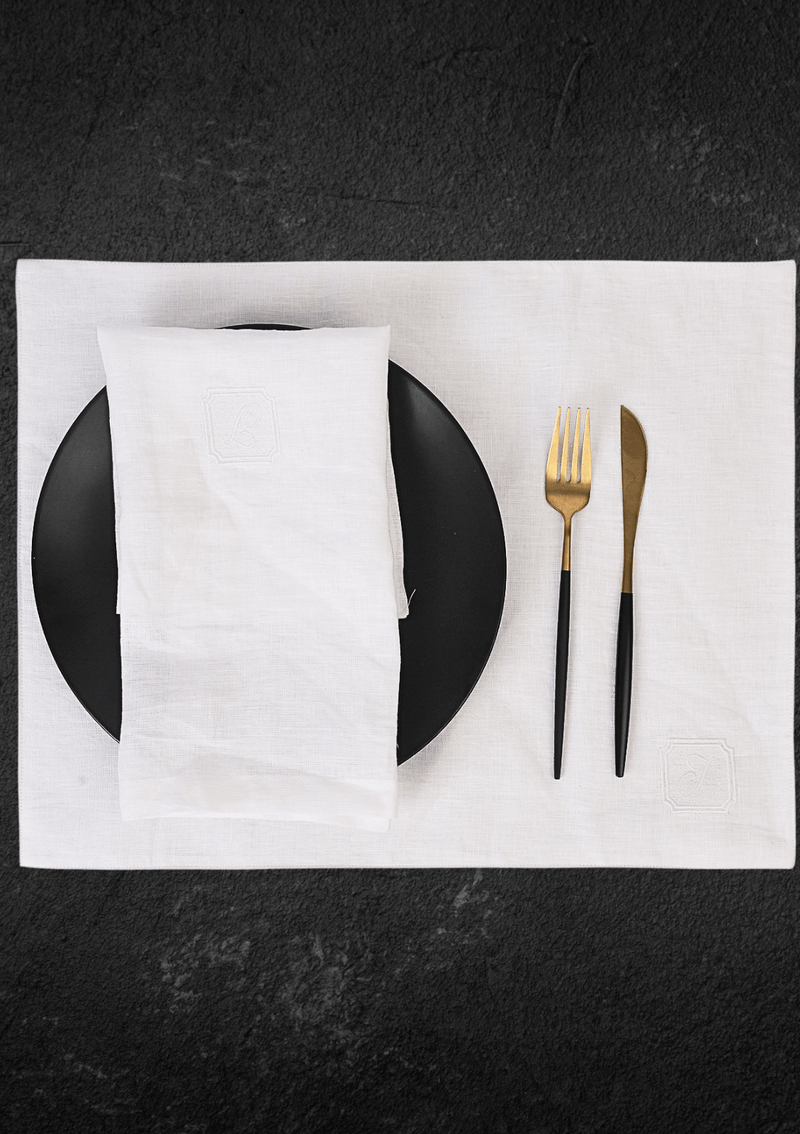 TABLE Ø7  - MONOGRAM PLACE MATS [SET OF 2]