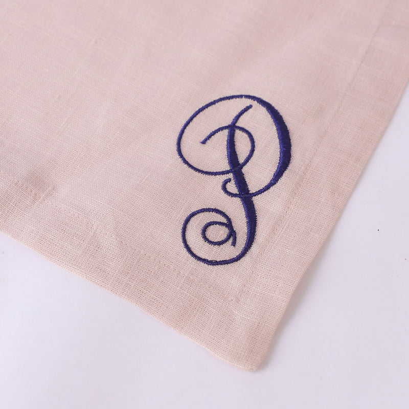 TABLE Ø5  - MONOGRAM LINEN COASTER SET OF 4
