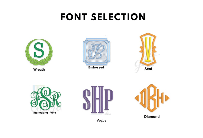 TABLE Ø7  - MONOGRAM PLACE MATS [SET OF 2]