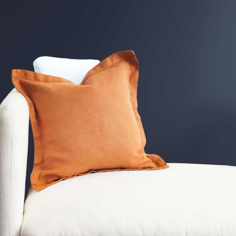K Ø5 - Lavender + Terracotta Linen Cushion Cover