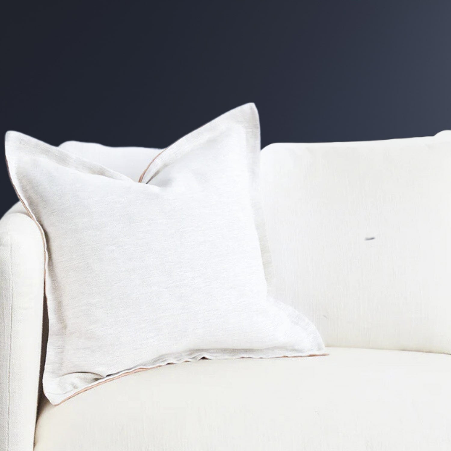 K Ø3 - Terracotta + Oatmeal Linen Cushion Cover