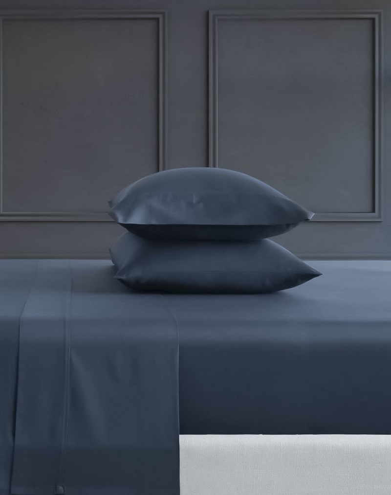 Blue duvet cover 500TC sateen pure Supima cotton duvet cove