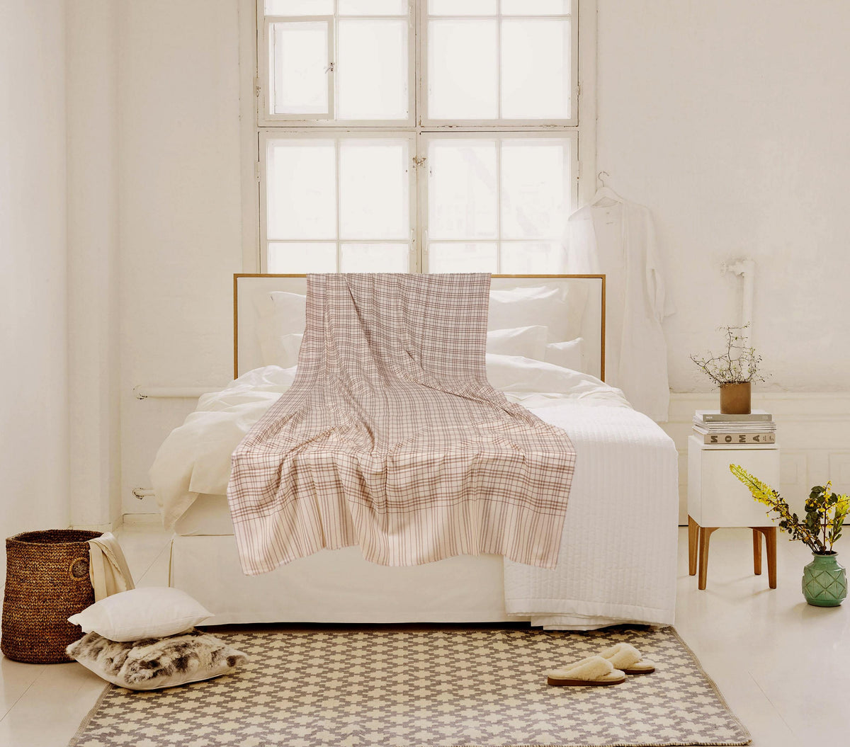 EDIT Ø3 - PURE CASHMERE CHECK COUCH SHAWL