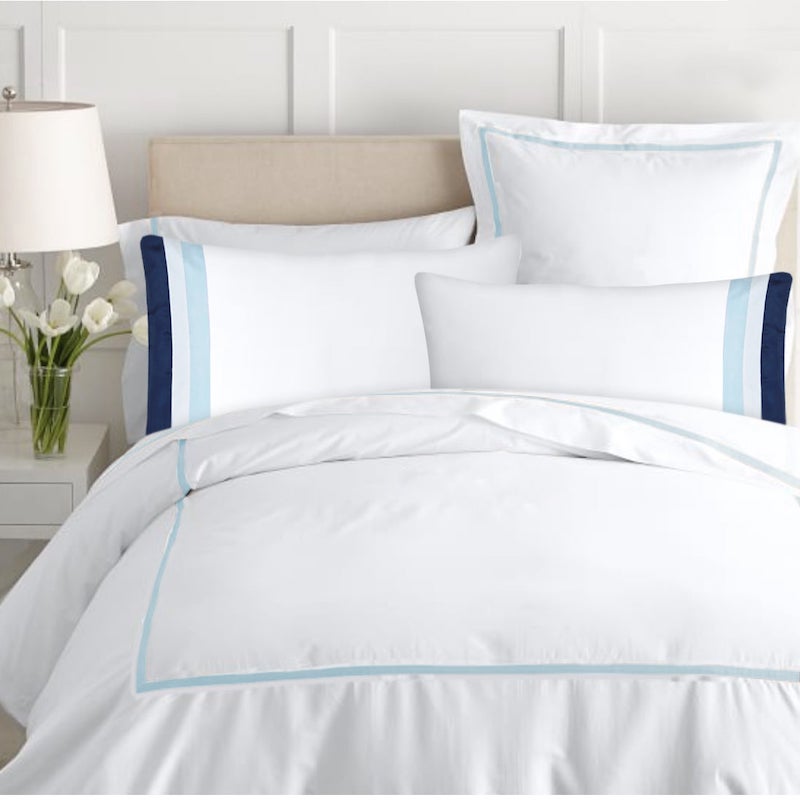 400tc percale white bedding set