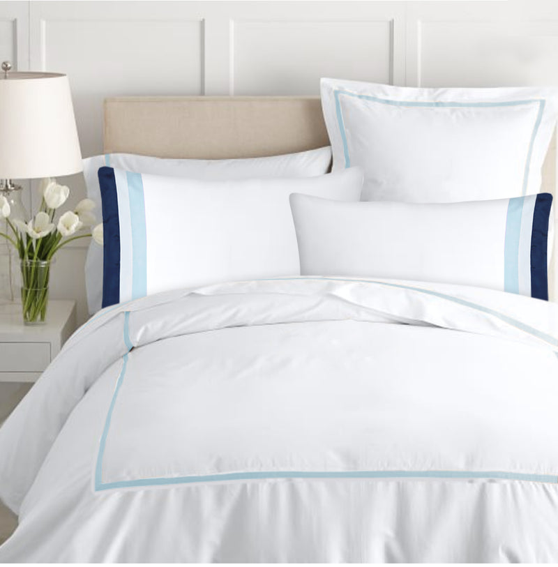 400tc percale white bedding set