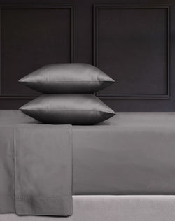 500 TC PIMA Cotton Grey Bed Sheets Online India