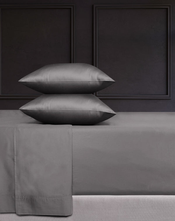 500 TC PIMA Cotton Grey Bed Sheets Online India