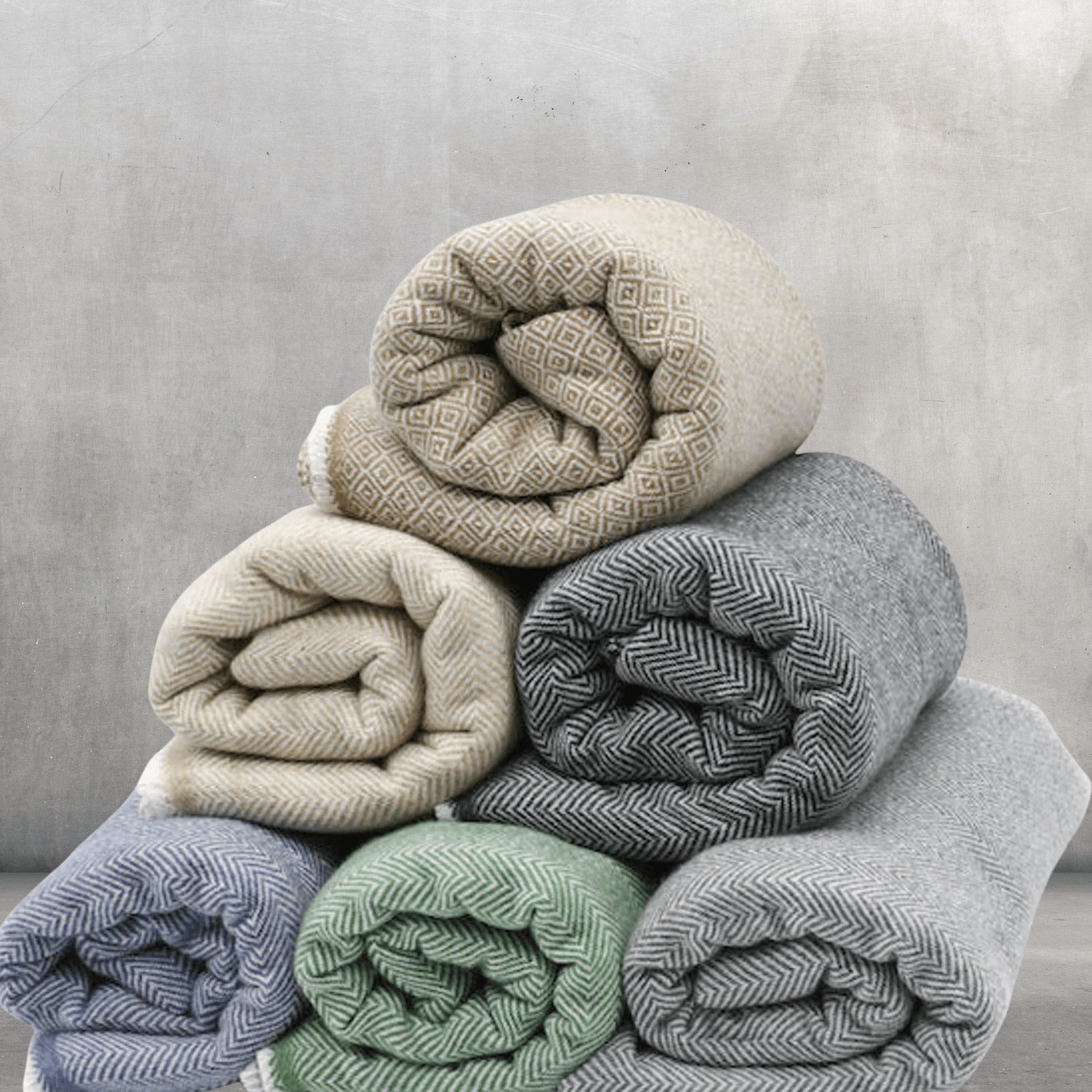 EDIT Ø2W - Pashmina Wool Throw Blend Herringbone COLOUR Series