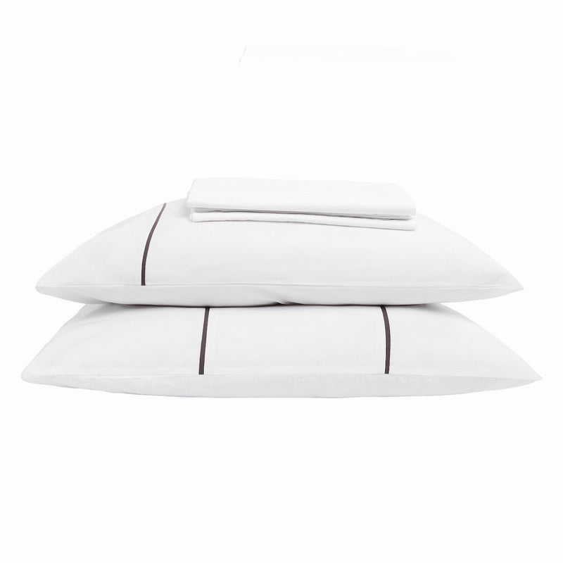 400 thread count percale white sheet set