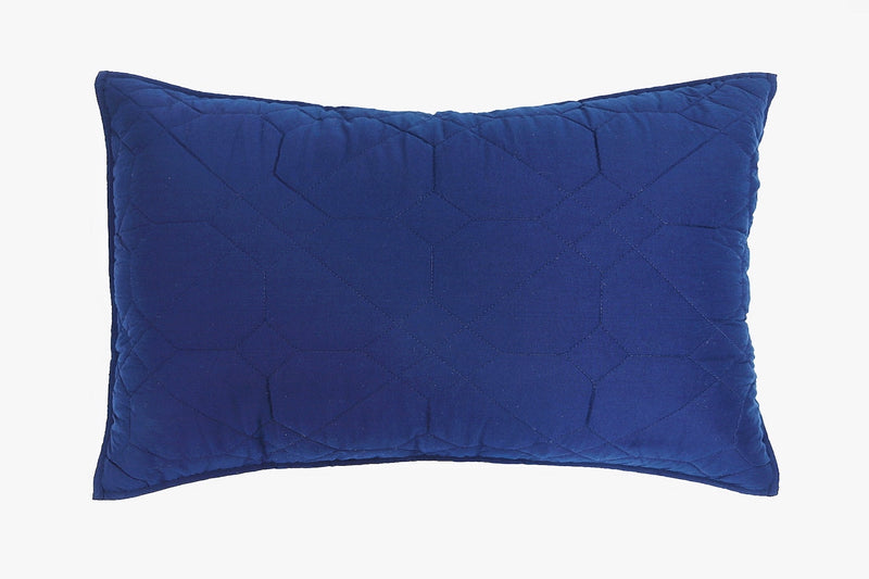 THE GLOBALIST - COBALT QUILT WITH 2 SHAMS