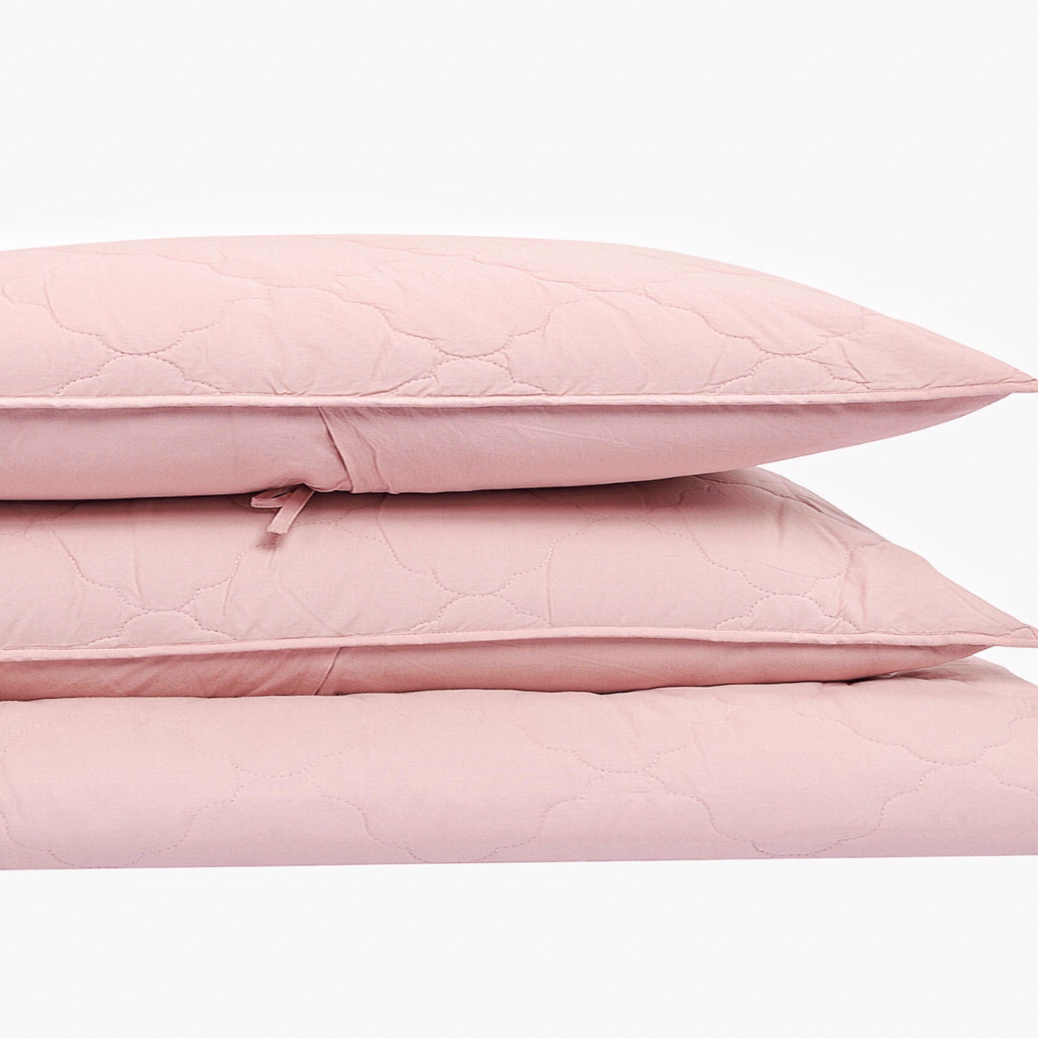 blush pink cotton quilts