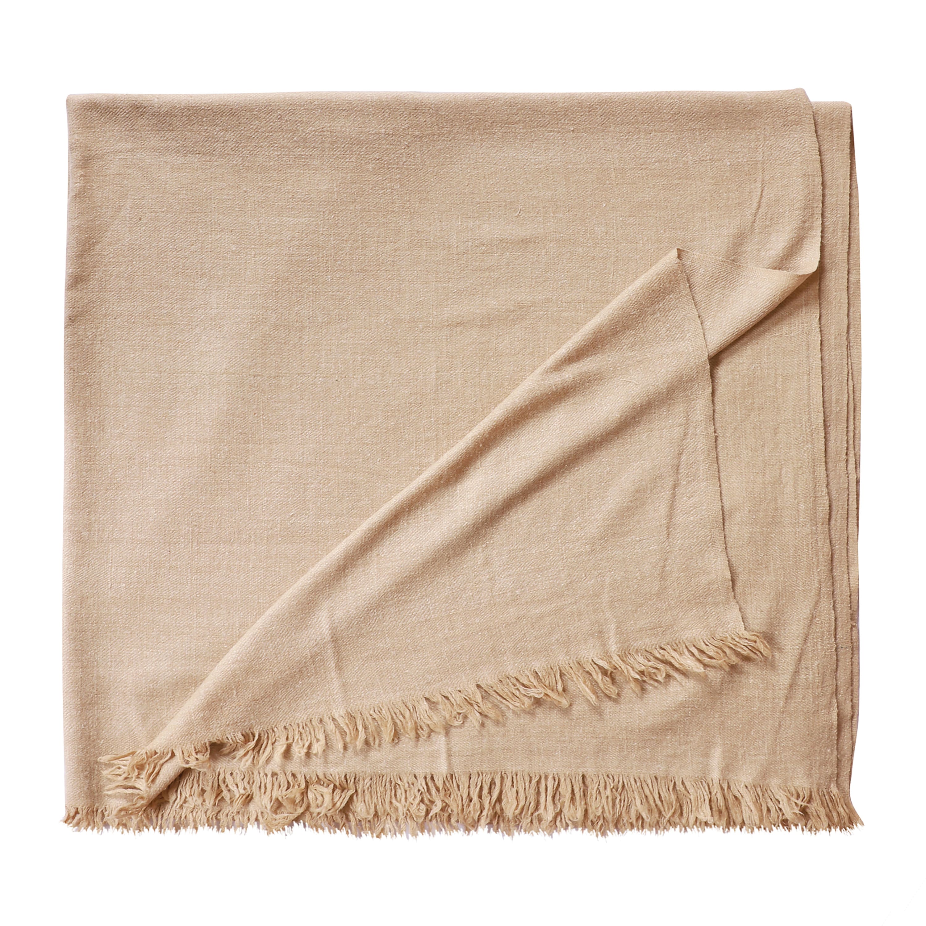 Handwoven Beige Couch Throw