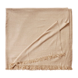 Handwoven Beige Couch Throw