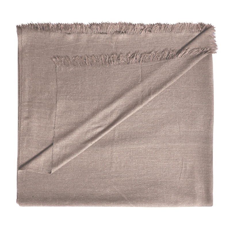 EDIT Ø8 - HAND-WOVEN LADAKHI CASHMERE COUCH SHAWL - BROWN